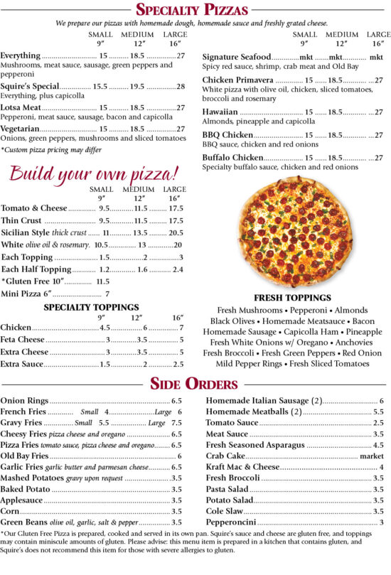 Squires Cafe Enjoy Squire's Italian Restaurant in Baltimore for Lunch